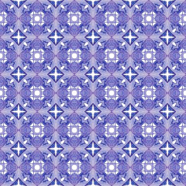 Kırmızı mavi geometrik Dikişsiz desen. El çizilmiş WA