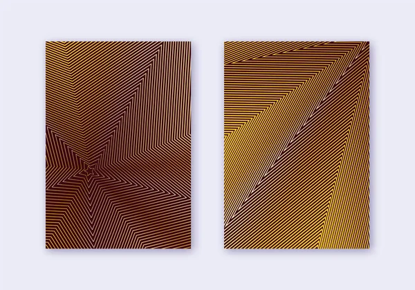 Vorlagenset für Cover-Design. Abstrakte Linien modern b — Stockvektor