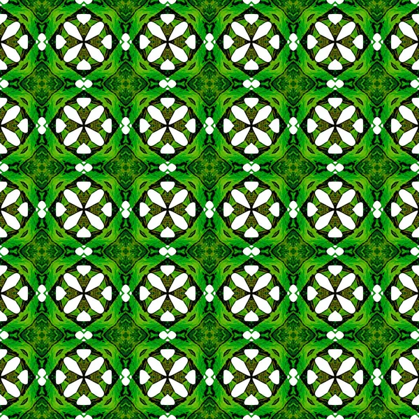 Orange green geometric seamless pattern. Hand draw