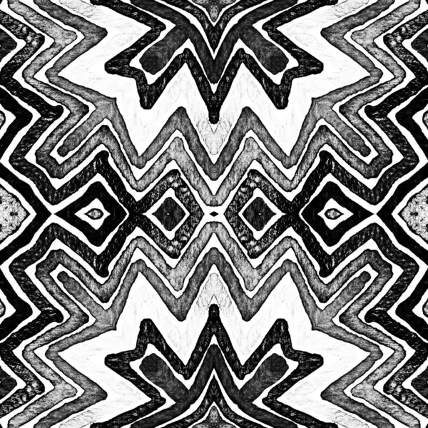 Dark black and white Geometric Watercolor. Decent — Stock Photo, Image