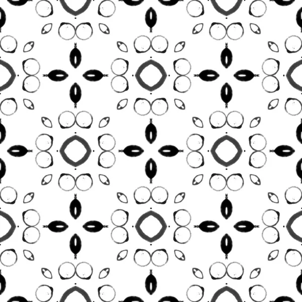 Schwarz-weiße monochrome Kreise nahtlose Muster — Stockfoto