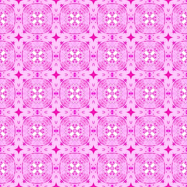 Pink geometric seamless pattern. Hand drawn waterc — Stock Photo, Image