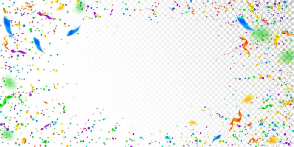 Streamers and confetti. Colorful tinsel and foil r — Stock Vector