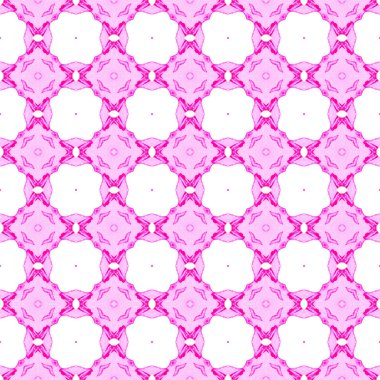 Pembe geometrik Dikişsiz desen. El çizilmiş waterc