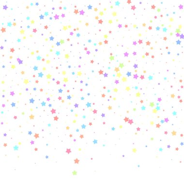 Şenlikli konfeti. Kutlama yıldızları. Renkli yıldız