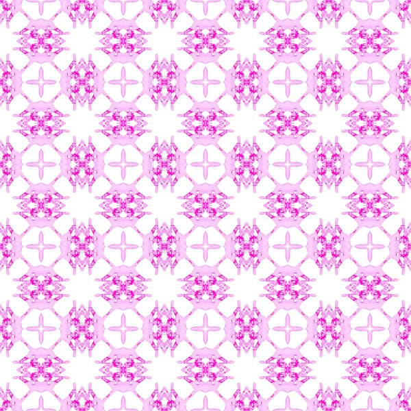 Patrón geométrico rosa sin costura. Agua dibujada a mano — Foto de Stock