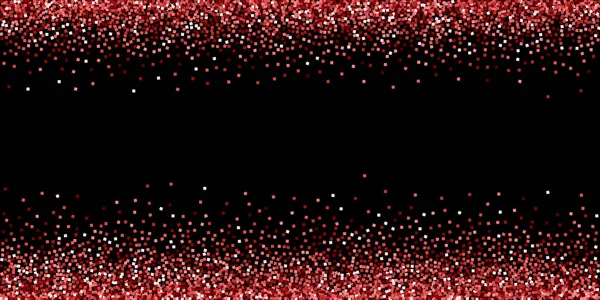 Brillo de oro rojo de lujo confeti espumoso. Esparce. — Vector de stock