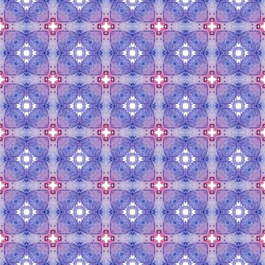 Kırmızı mavi geometrik Dikişsiz desen. El çizilmiş WA