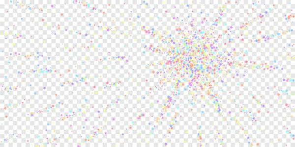 Festive confetti. Celebration stars. Colorful star — Stock Vector