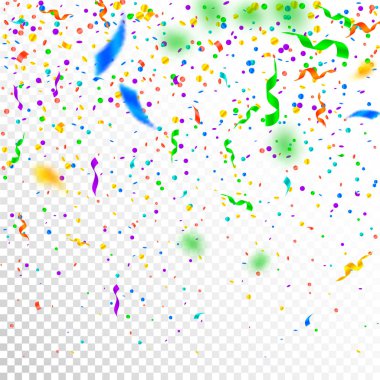 Flama ve konfeti. Renkli tinsel ve folyo r