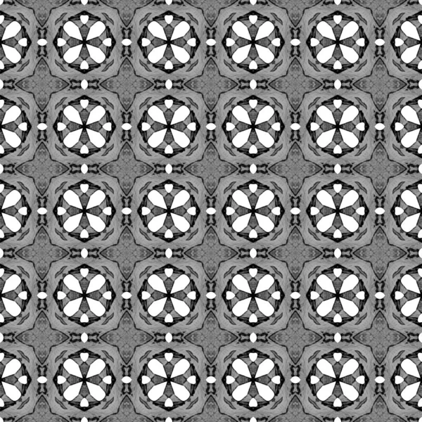 黒と白の幾何学的シームレスなパターン。ハンド d — ストック写真