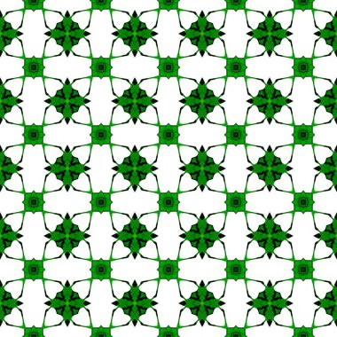Turuncu yeşil geometrik Dikişsiz desen. El beraberlik