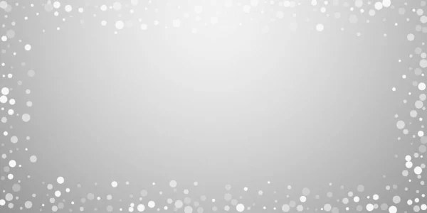 Bianco puntini sfondo di Natale. Sno volante sottile — Vettoriale Stock