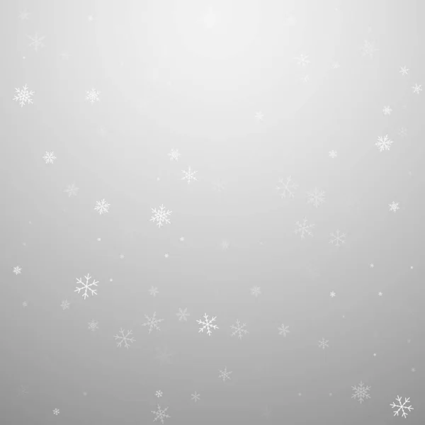 Niewielkie opady śniegu w tle Bożego Narodzenia. Subtelna mucha. — Wektor stockowy
