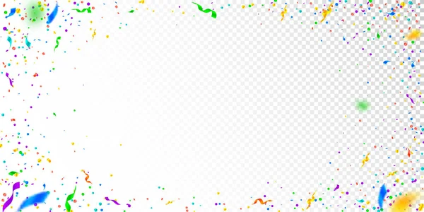 Streamers et confettis. tinsel coloré et feuille r — Image vectorielle