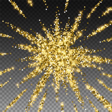 Işıl ışıl altın konfeti. Scattere