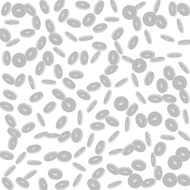 Çin Yuan paraları düşüyor. Dağınık siyah ve...