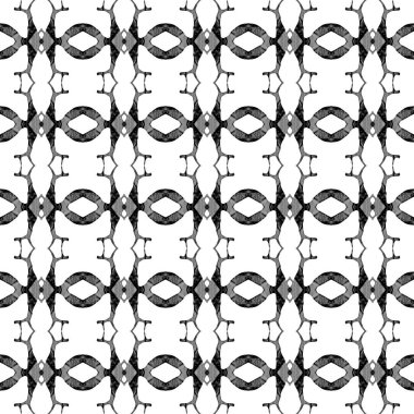 Siyah ve beyaz geometrik Dikişsiz desen. El d