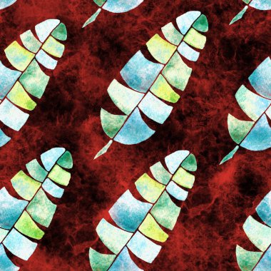 Tropikal seamless modeli. Suluboya çocuksu pa