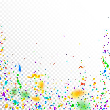 Flama ve konfeti. Renkli tinsel ve folyo r