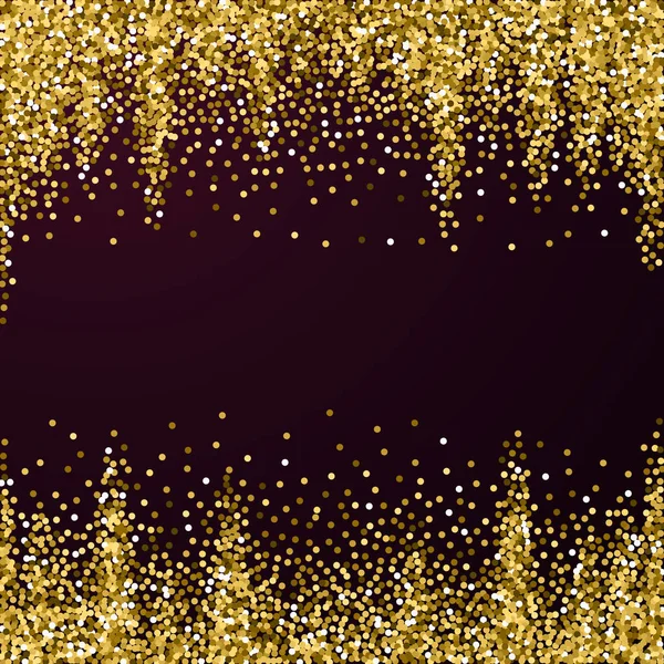 Ronde gouden glitter luxe sprankelende confetti. Wegwezen. — Stockvector