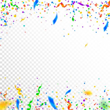 Flama ve konfeti. Renkli tinsel ve folyo r