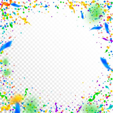 Flama ve konfeti. Renkli tinsel ve folyo r