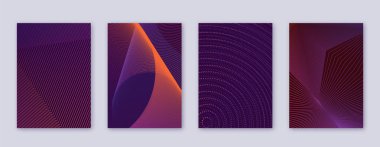 Sanat kartı. Soyut çizgiler modern broşür 