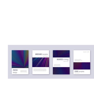 Minimalist broşür tasarım şablonu seti. Gökkuşağı