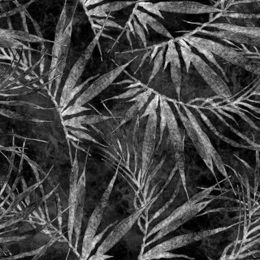 Tropikal seamless modeli. Suluboya kaotik palm