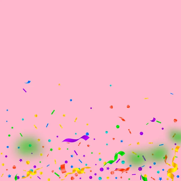 Streamers en confetti. Feestelijke klatergoud en floret ri — Stockvector