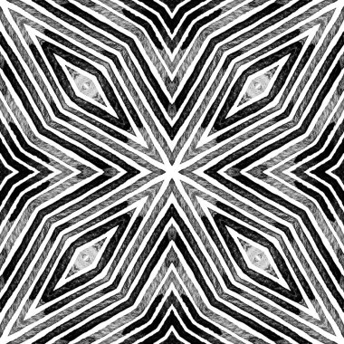 Siyah ve beyaz Geometrik Suluboya. Dazzlin