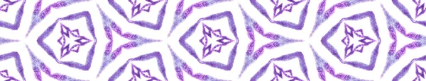 Фіолетовий медальйон Безшовна прикордонна прокрутка. Геометричні — стокове фото