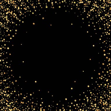 Altın konfeti konfeti konfetisi. Dağınık