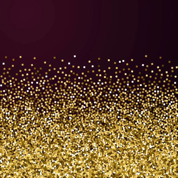 Confettis étincelants de luxe aux paillettes d'or. Éparpillé — Image vectorielle