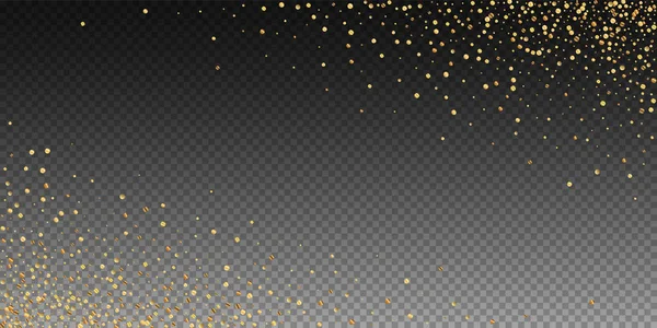 Gouden confetti luxe sprankelende confetti. Verspreid — Stockvector