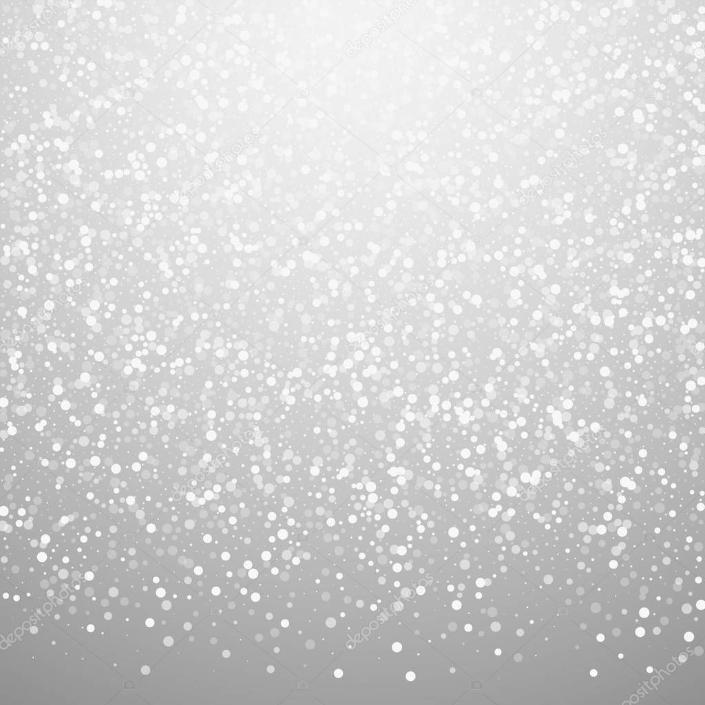 Random white dots Christmas background. Subtle fly