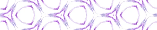 Purple geometric foliage Seamless Border Scroll. G — Stock Photo, Image