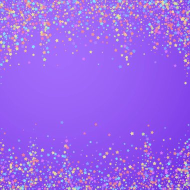 Şenlikli konfeti. Kutlama yıldızları. Renkli yıldız
