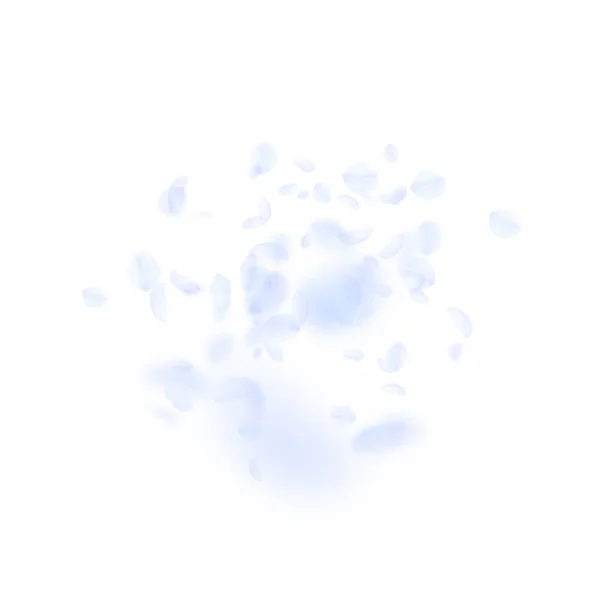 Ανοιχτά μπλε πέταλα λουλουδιών πέφτουν. Σχηματισμός από — Διανυσματικό Αρχείο