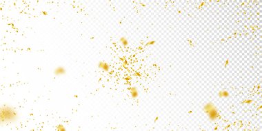 Flama ve konfeti. Altın gelin teli ve folyo ribbo