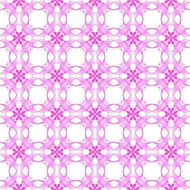 Pembe geometrik Dikişsiz desen. El çizilmiş waterc