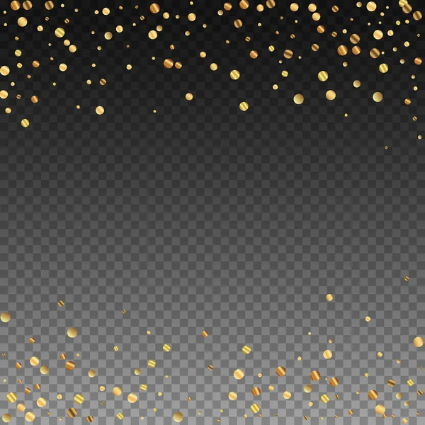 Sparse gold confetti luxury sparkling confetti. Sc — Stock Vector