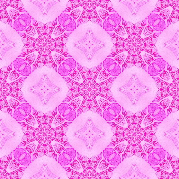 Pink medallion allover seamless pattern. Hand draw — Stock Photo, Image