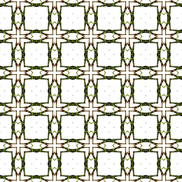 Laranja verde padrão geométrico sem costura. Desenho manual — Fotografia de Stock