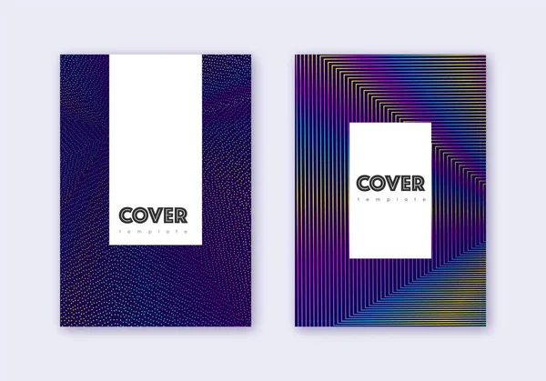 Hipster-Cover-Design-Vorlagen-Set. Regenbogenabstrakt — Stockvektor