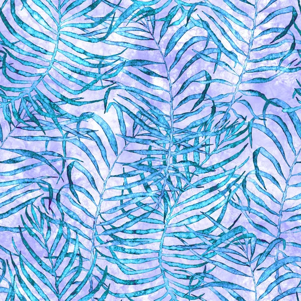 Tropical seamless pattern. Watercolor tangled palm — Stock Photo, Image