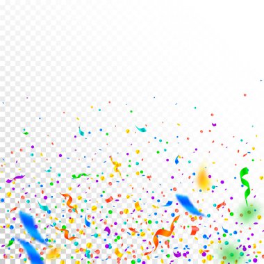 Flama ve konfeti. Renkli tinsel ve folyo r