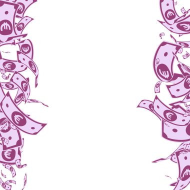 Avrupa Birliği Euro notları düşüyor. Kirli EUR faturaları