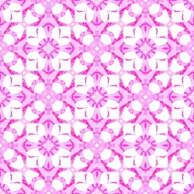 Pembe madalyon dikişsiz desen. 